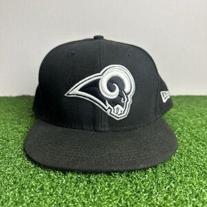 New Era Black Los Angeles Rams Fitted Size 7 5/8‎
